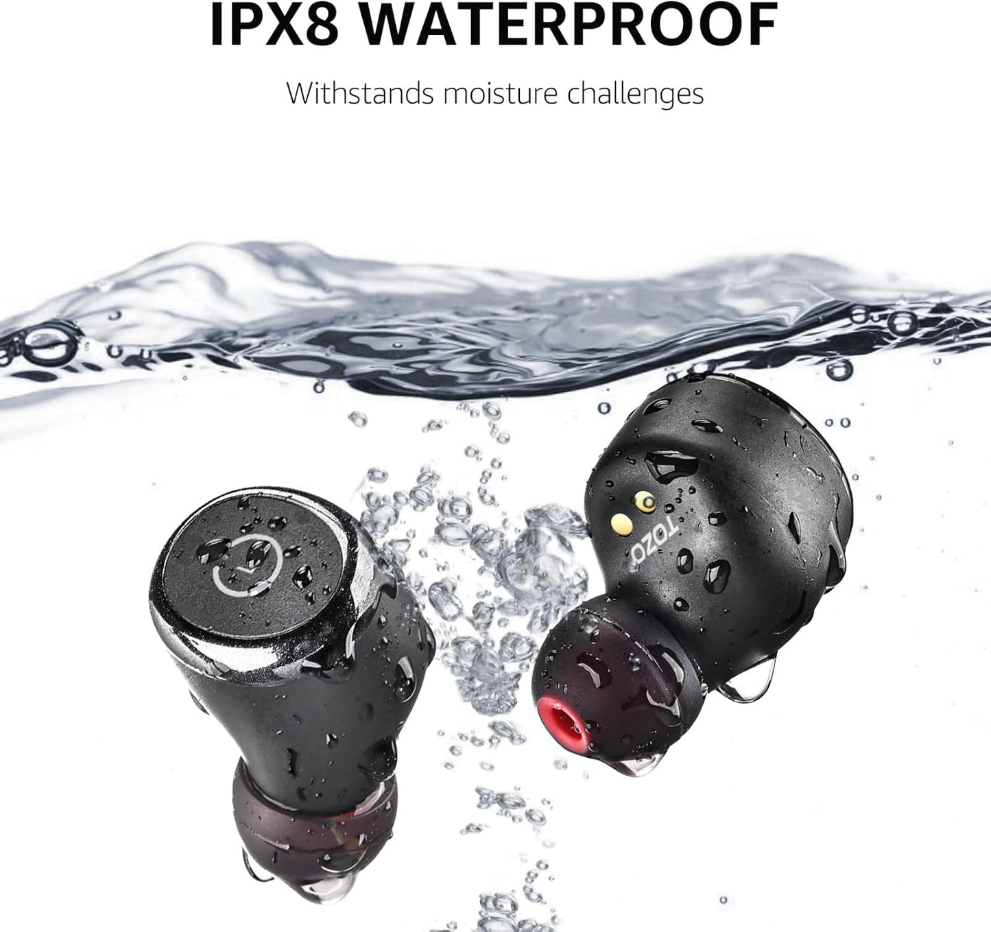 T10 Wireless Earbuds Bluetooth 5.3 Headphones, App Customize EQ, Ergonomic Design, 55H Playtime, Wireless Charging Case, IPX8 Waterproof Sound In-Ear Headset, 2025 New Version