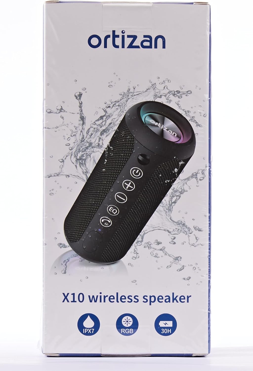 Portable Bluetooth Speaker: IPX7 Waterproof, 24W Loud Sound, Deep Bass, Bluetooth 5.3, LED Lights, Wireless Stereo Pairing, 30H Playtime, for Home/Outdoor/Party/Beach, Birthday Gift (Black)