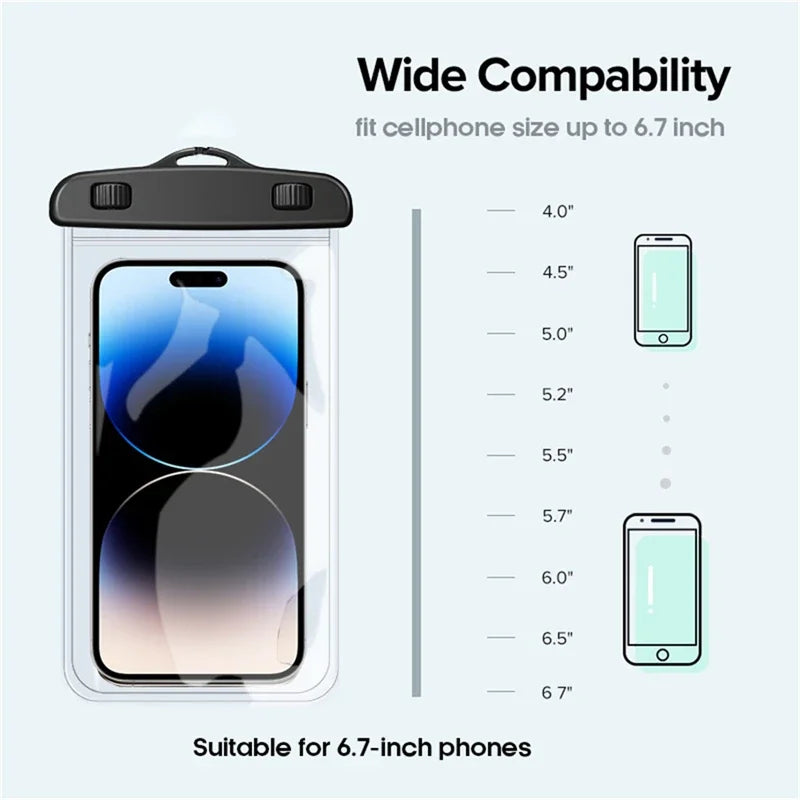 Waterproof Phone Case Swimming Water Proof Bag Universal Underwater Phone Protector Pouch PV Cover for Iphone 15 14 13 Pro Max