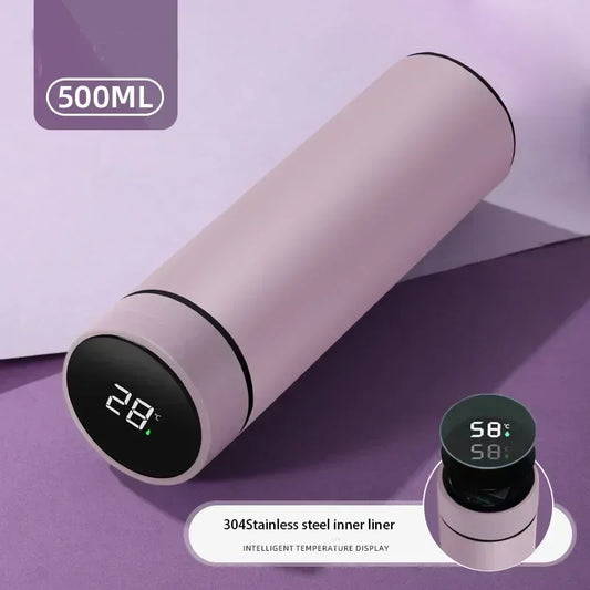 500ML Intelligent Temperature Thermos Bottle Sports Water Cup Car Insulated Cup Keeps Cold and Heat Thermal Mug Vacuum Flasks