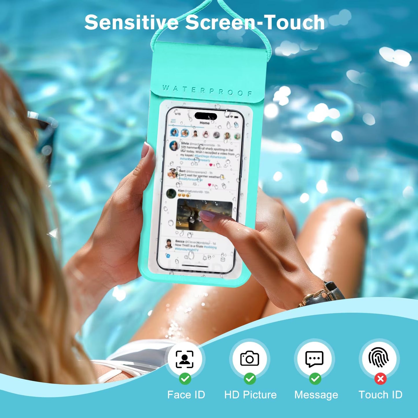 IPX8 Universal Waterproof Bag Cell Phone Pouch Case Water Proof Underwater Dry Bag for Apple Iphone Huawei Xiaomi Samsung Cover