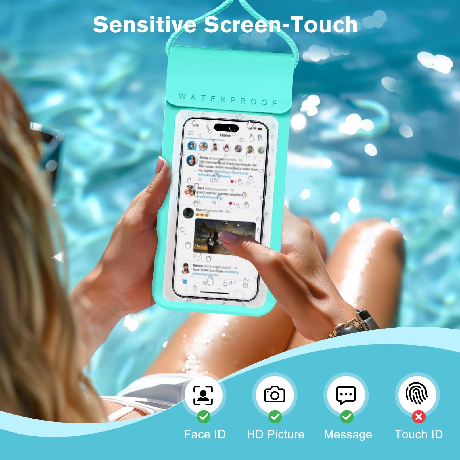 IPX8 Universal Waterproof Bag Cell Phone Pouch Case Water Proof Underwater Dry Bag for Apple Iphone Huawei Xiaomi Samsung Cover