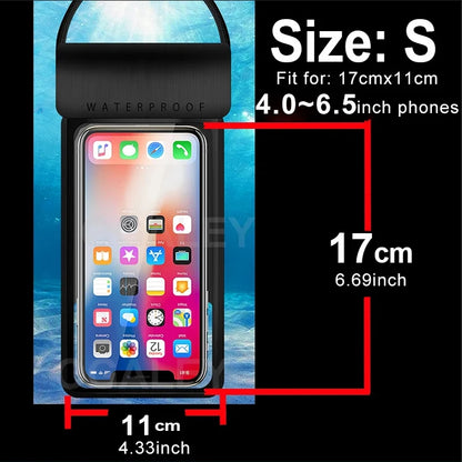 IPX8 Universal Waterproof Bag Cell Phone Pouch Case Water Proof Underwater Dry Bag for Apple Iphone Huawei Xiaomi Samsung Cover
