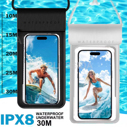 IPX8 Universal Waterproof Bag Cell Phone Pouch Case Water Proof Underwater Dry Bag for Apple Iphone Huawei Xiaomi Samsung Cover