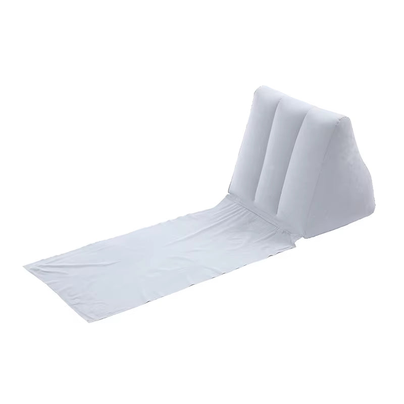 Inflatable Lounger Air Soft Beach Mat Outdoor Portable Relax Back Pillow Folding Seat Cushion Beach Traveling Camping Mat