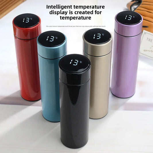 500ML Intelligent Temperature Thermos Bottle Sports Water Cup Car Insulated Cup Keeps Cold and Heat Thermal Mug Vacuum Flasks