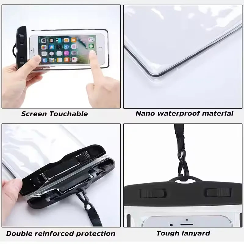 Waterproof Phone Case, Swimming Waterproof Bag, Universal Underwater Protective Bag Cover, Suitable for Iphone Samsung Phones Un