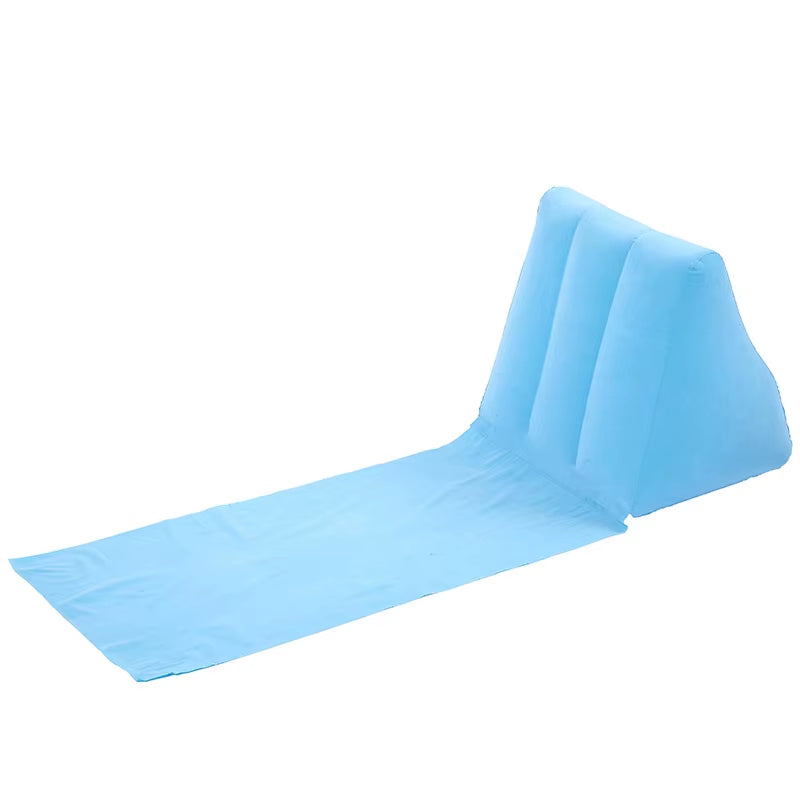 Inflatable Lounger Air Soft Beach Mat Outdoor Portable Relax Back Pillow Folding Seat Cushion Beach Traveling Camping Mat