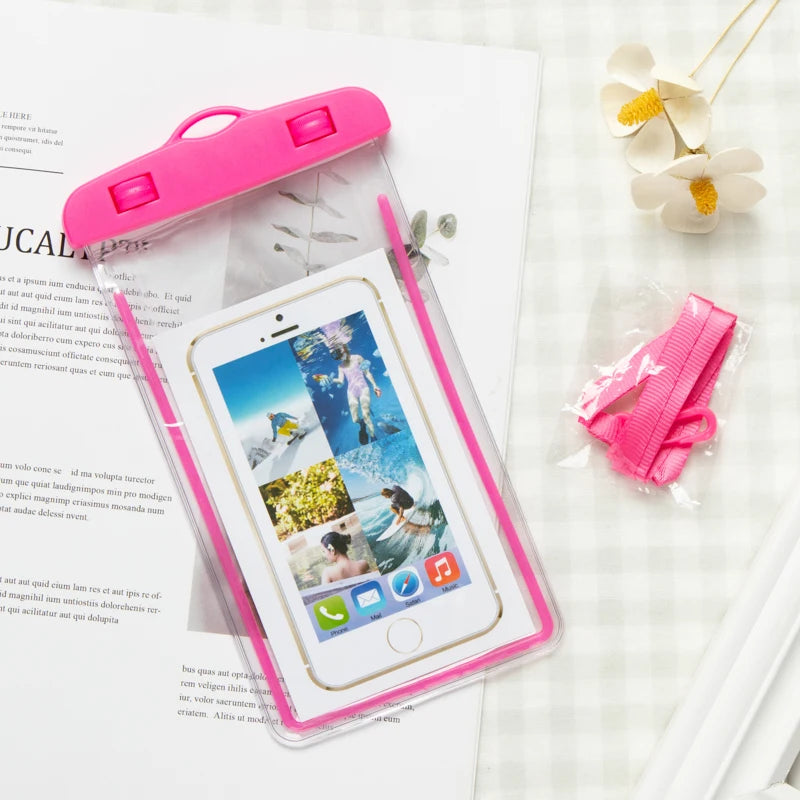 Waterproof Phone Case, Swimming Waterproof Bag, Universal Underwater Protective Bag Cover, Suitable for Iphone Samsung Phones Un
