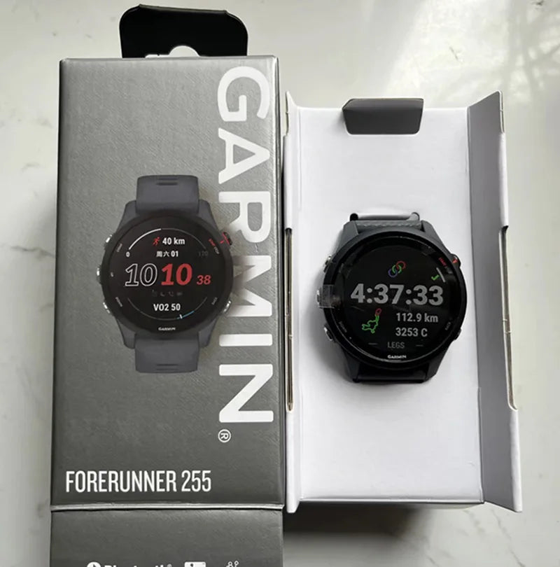 Forerunner 255 Sports Smartwatch 46Mm 1.3'' Color Screen 14 Days Battery Life 4GB RAM NFC Bluetooth Wifi 5ATM Waterproof