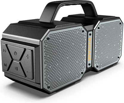 Shock Bluetooth Speaker, Portable Bluetooth 5.3, Waterproof, 60W Super Power, Outdoor Speaker, Black(New Model)