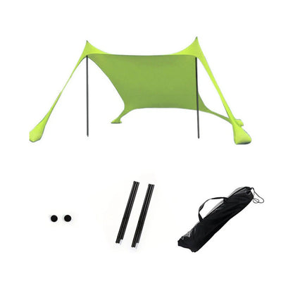 Outdoor Beach Tent Sun Shelter Camping Shades Tents Windproof One-Piece Beach Canopy Tents UPF50+ Portable Family Tent