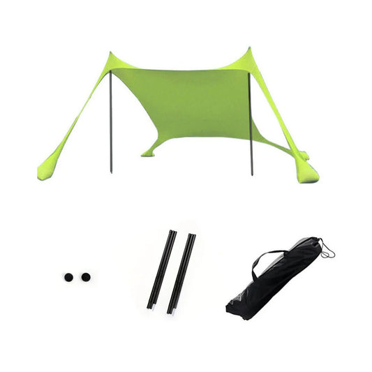Outdoor Beach Tent Sun Shelter Camping Shades Tents Windproof One-Piece Beach Canopy Tents UPF50+ Portable Family Tent