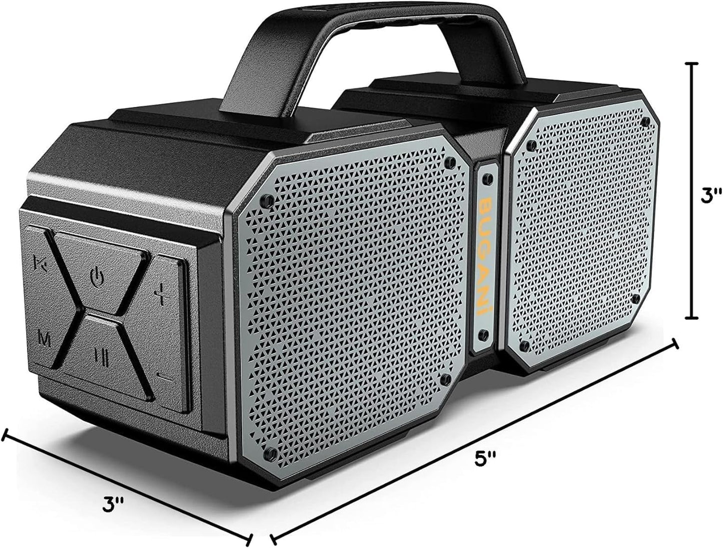 Shock Bluetooth Speaker, Portable Bluetooth 5.3, Waterproof, 60W Super Power, Outdoor Speaker, Black(New Model)