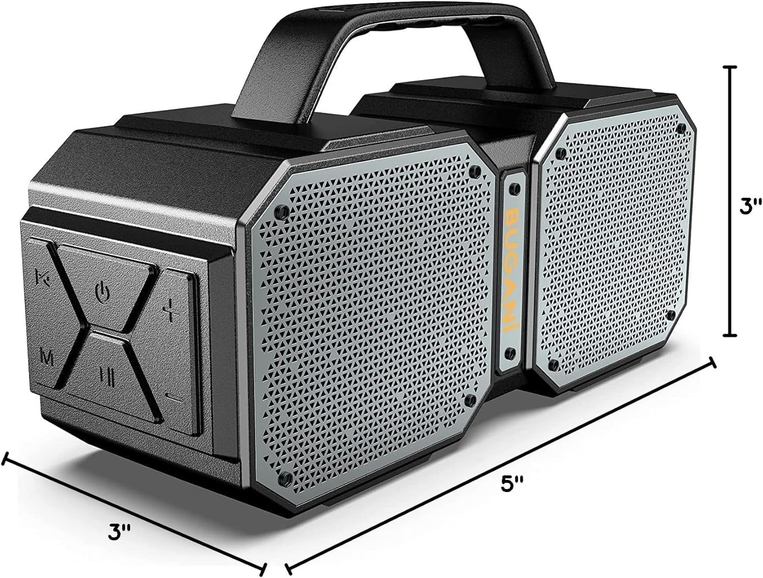 Shock Bluetooth Speaker, Portable Bluetooth 5.3, Waterproof, 60W Super Power, Outdoor Speaker, Black(New Model)