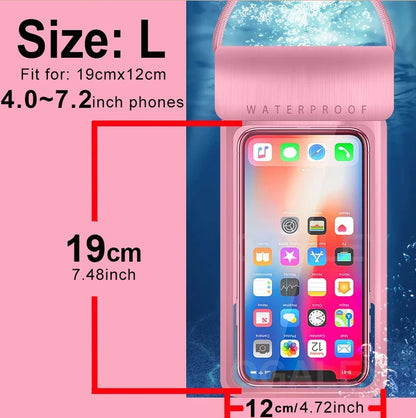 IPX8 Universal Waterproof Bag Cell Phone Pouch Case Water Proof Underwater Dry Bag for Apple Iphone Huawei Xiaomi Samsung Cover